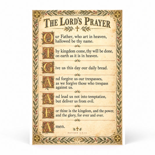The Lord's Prayer Scripture Poster, Christian Wall Art
