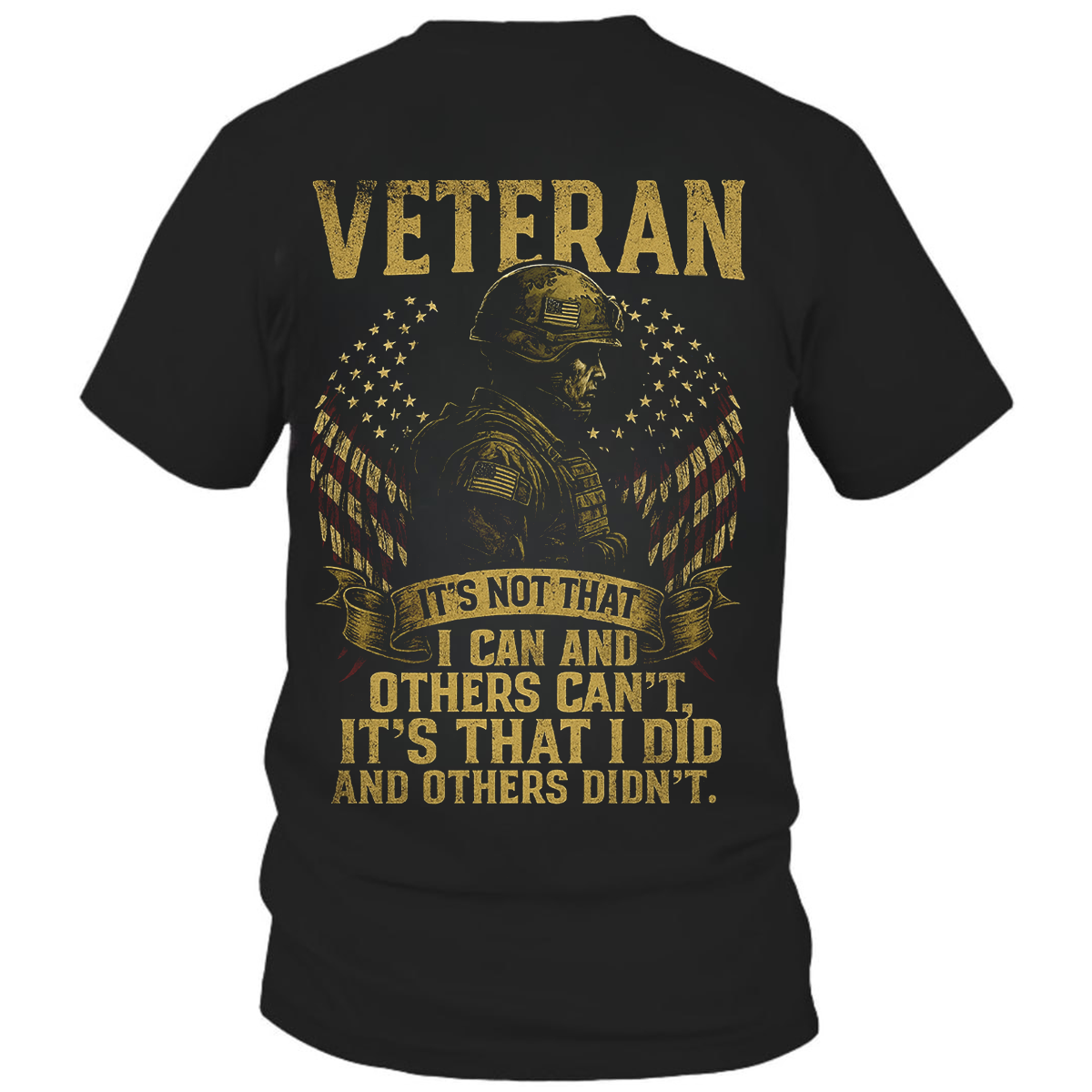 Veteran T-Shirt – Proud Military Service – Bold Patriotic American Flag Design – Honor the Heroes