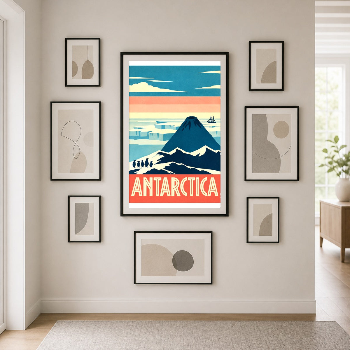 Antarctica Vintage Travel Poster Wall Art Print