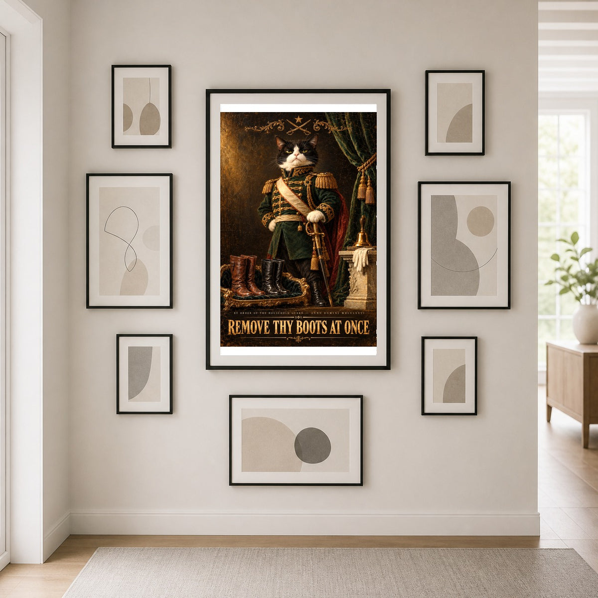 Regal Cat Military Sentry Remove Boots Wall Art Poster