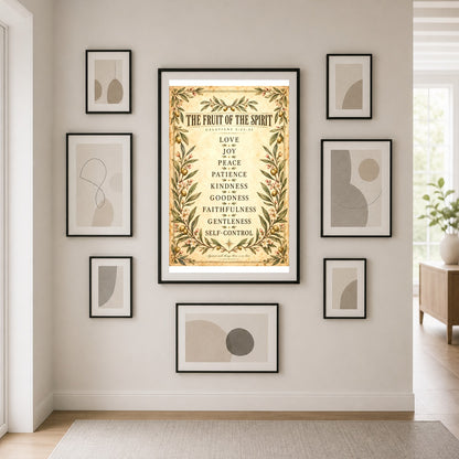 Botanical Fruit of the Spirit Scripture Poster