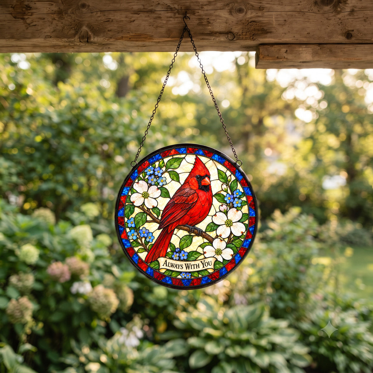 Cardinal of Comfort Memorial Suncatcher Ornament