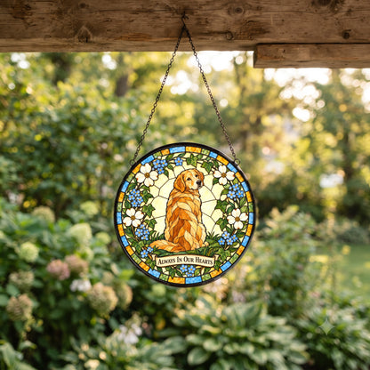 Faithful Friend Pet Memorial Suncatcher Dog Loss Window Hanging
