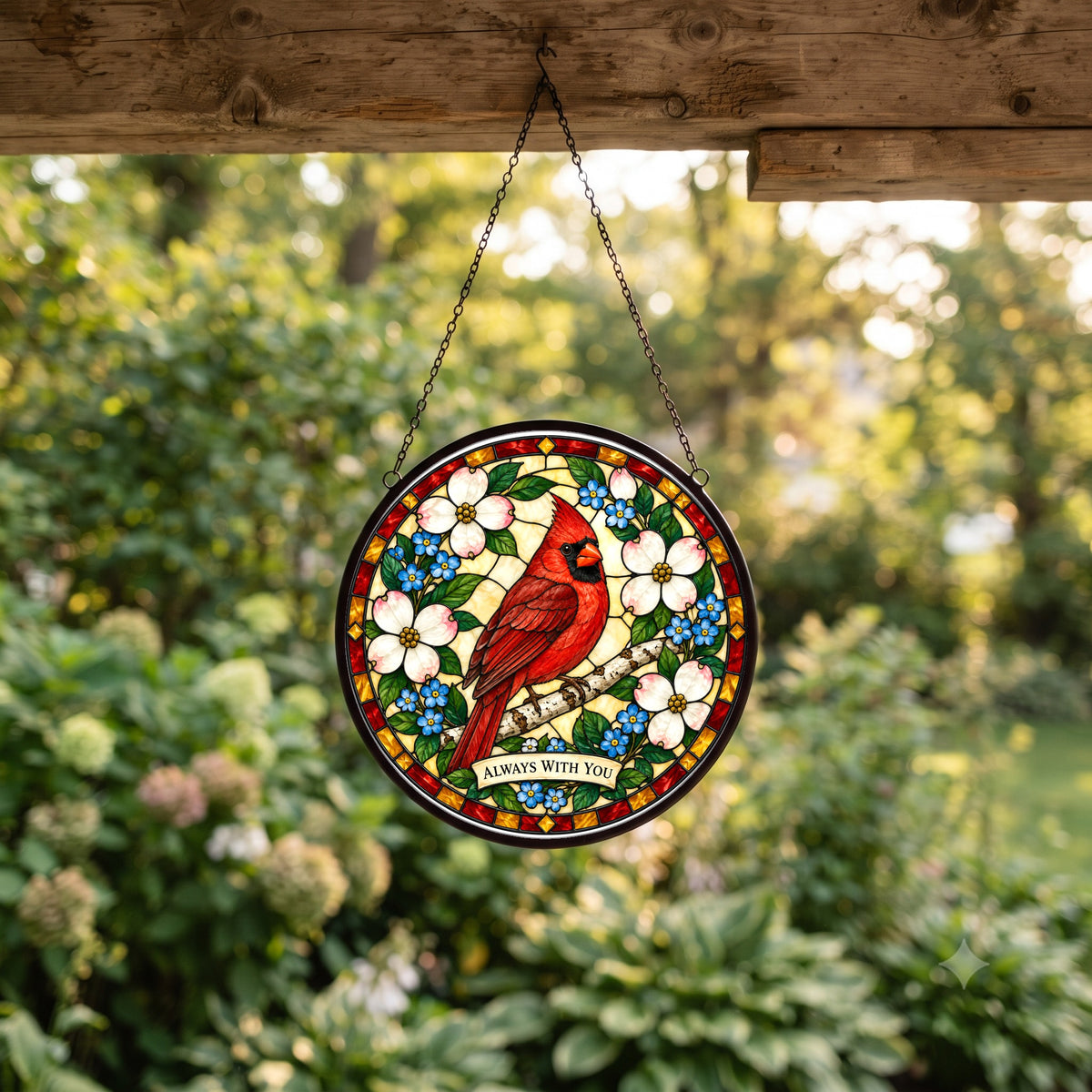 Cardinal of Solace Suncatcher Memorial Window Ornament