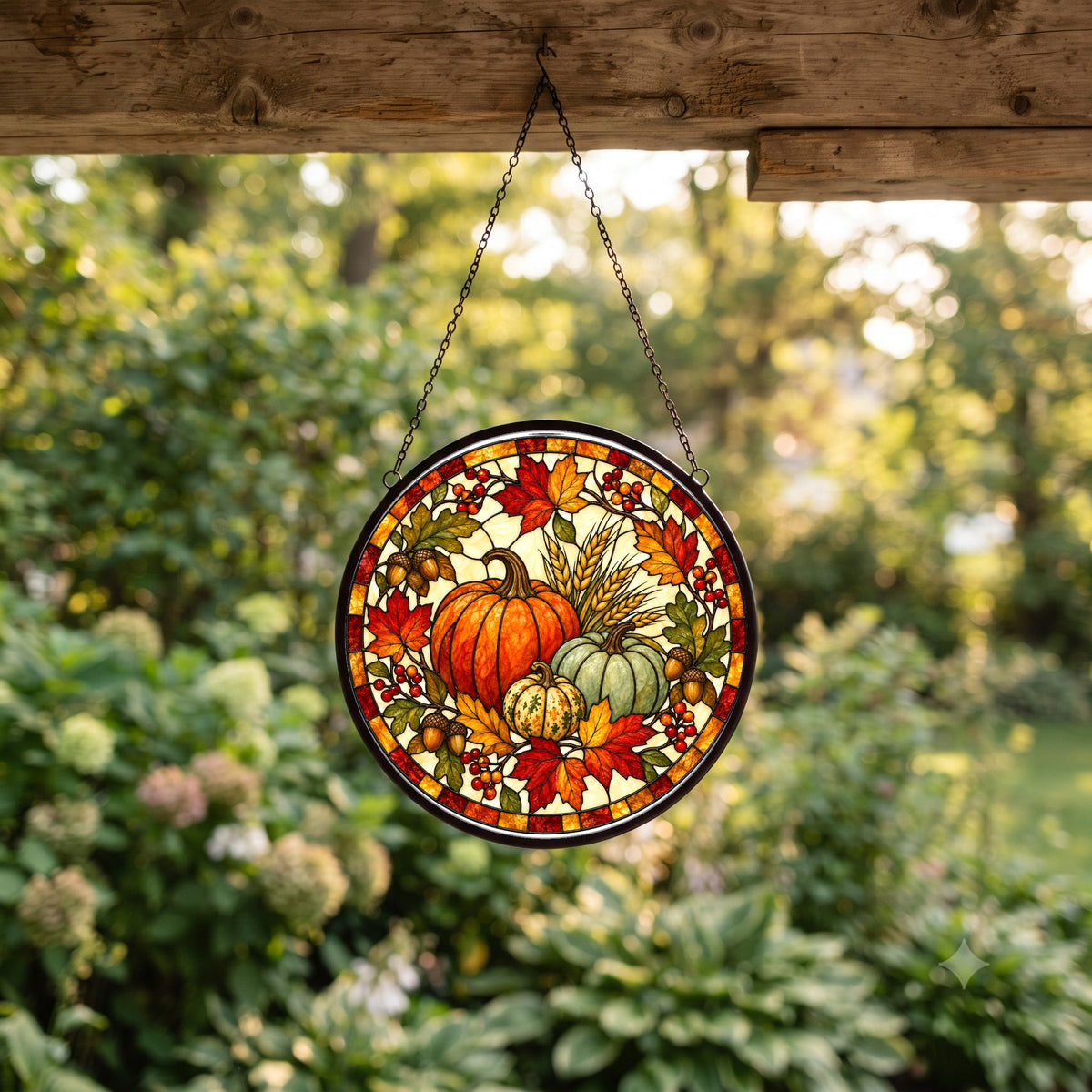 Heirloom Harvest Trio Suncatcher Window Ornament for Fall