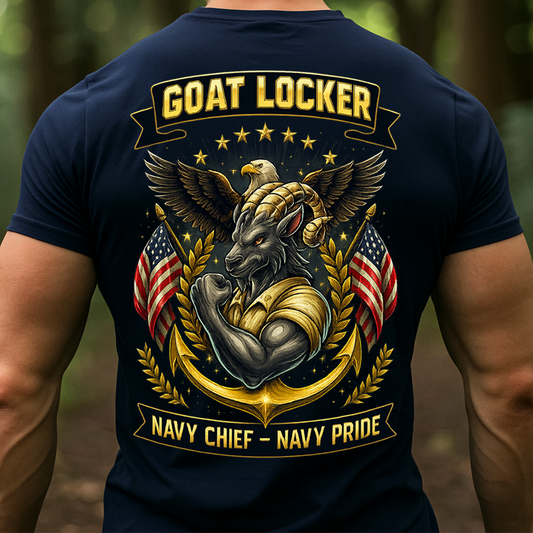 Goat Locker Navy Chief Navy Pride Shirt - US Navy Veteran Military Hoodie & Sweatshirt Gift