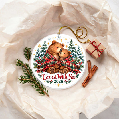 Cozy Winter Bears Christmas Ornament, Couples Holiday Keepsake