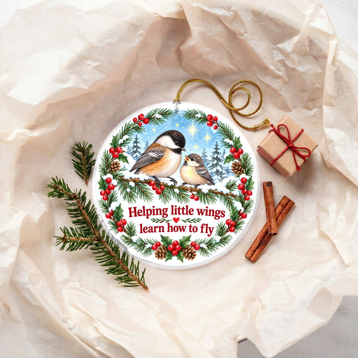 Little Wings Christmas Ornament, Caregiver Appreciation Holiday Gift
