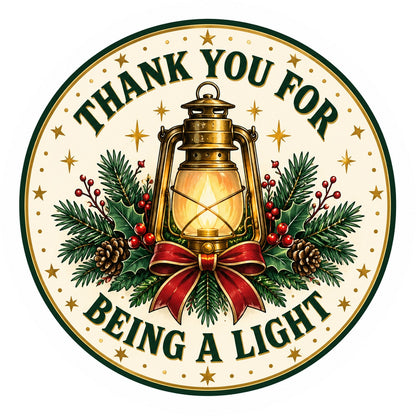 Beacon of Light Thank You Ceramic Christmas Tree Ornament