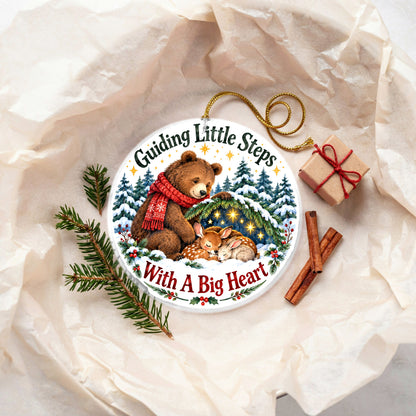 Gentle Woodland Shelter Ornament, Daycare Teacher Caregiver Gift