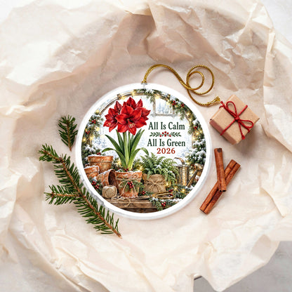 Potting Shed Holiday Glow Plant Lover Ceramic Christmas Ornament