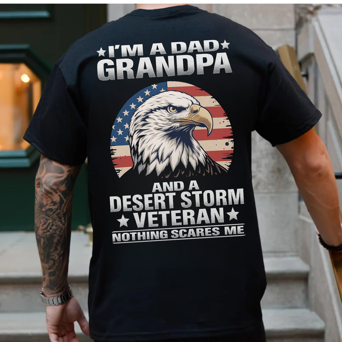 I'm a Dad, Grandpa and a Desert Storm Veteran T-Shirt, Veteran Pride Design, Gift Idea for Veterans Day
