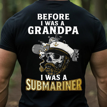 Submarine Grandpa Veteran T-Shirt, Submarine Skull Design, Gift for Veterans Day