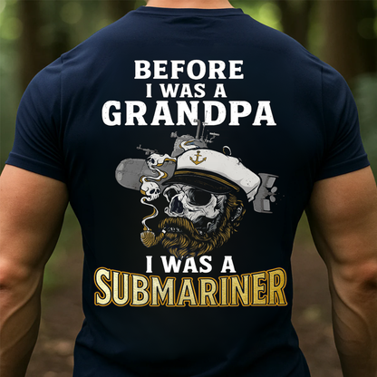Submarine Grandpa Veteran T-Shirt, Submarine Skull Design, Gift for Veterans Day
