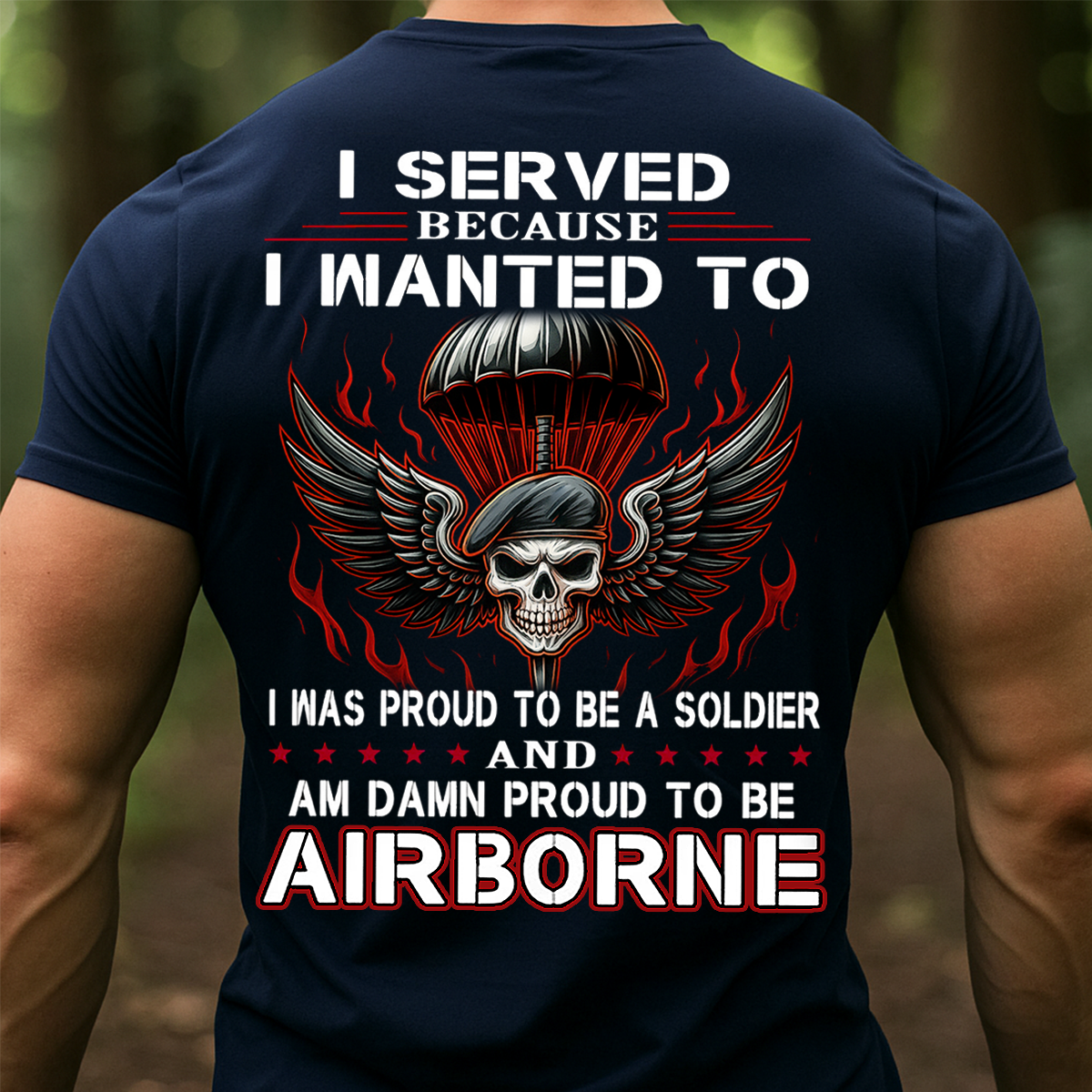 Airborne Military T-Shirt – Proud Soldier Army Veteran Tee for Men