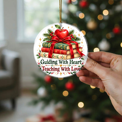Guiding Light Teacher Christmas Ornament, Holiday Educator Gift