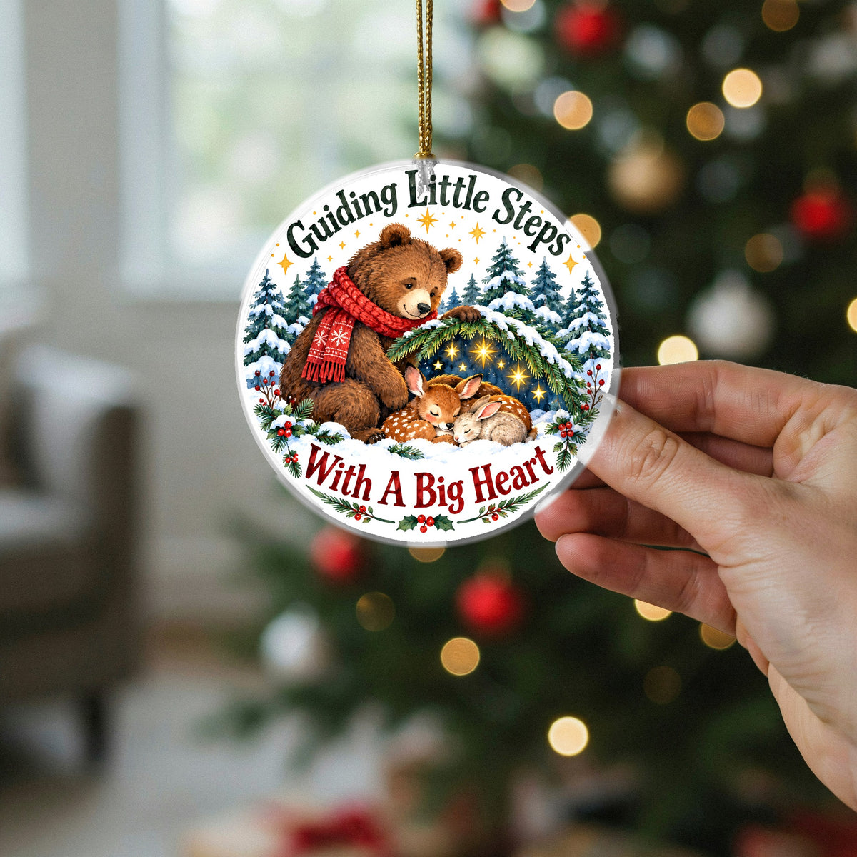 Gentle Woodland Shelter Ornament, Daycare Teacher Caregiver Gift