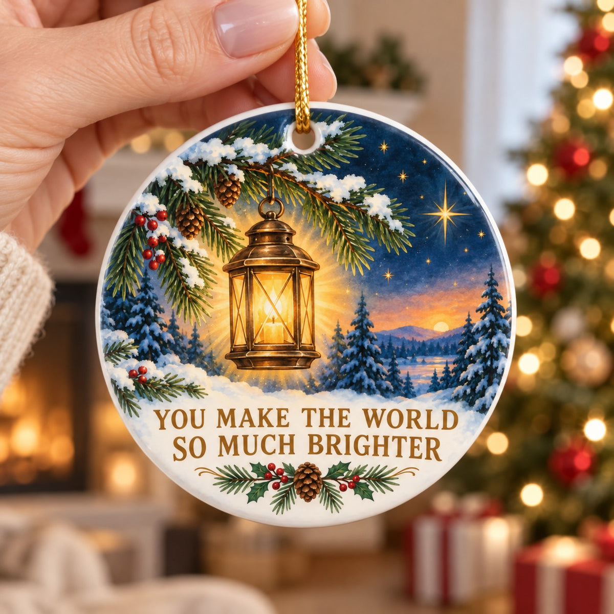 Guiding Light Lantern Ceramic Ornament, Appreciation Gift