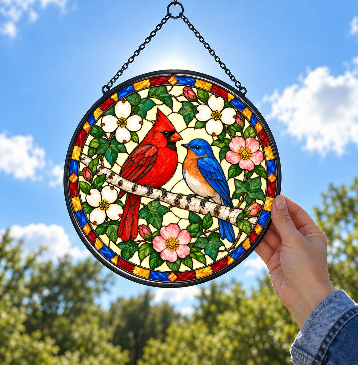 Backyard Songbird Harmony Suncatcher