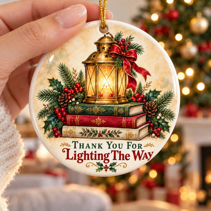 Guiding Light Teacher Christmas Ornament, Holiday Gift for Educators