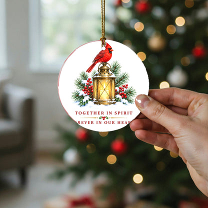 Cardinal Lantern Memorial Christmas Ornament, Remembrance Keepsake