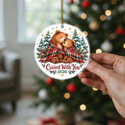Cozy Winter Bears Christmas Ornament, Couples Holiday Keepsake