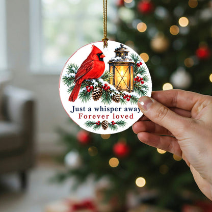Whisper Away Memorial Cardinal Christmas Ornament Keepsake