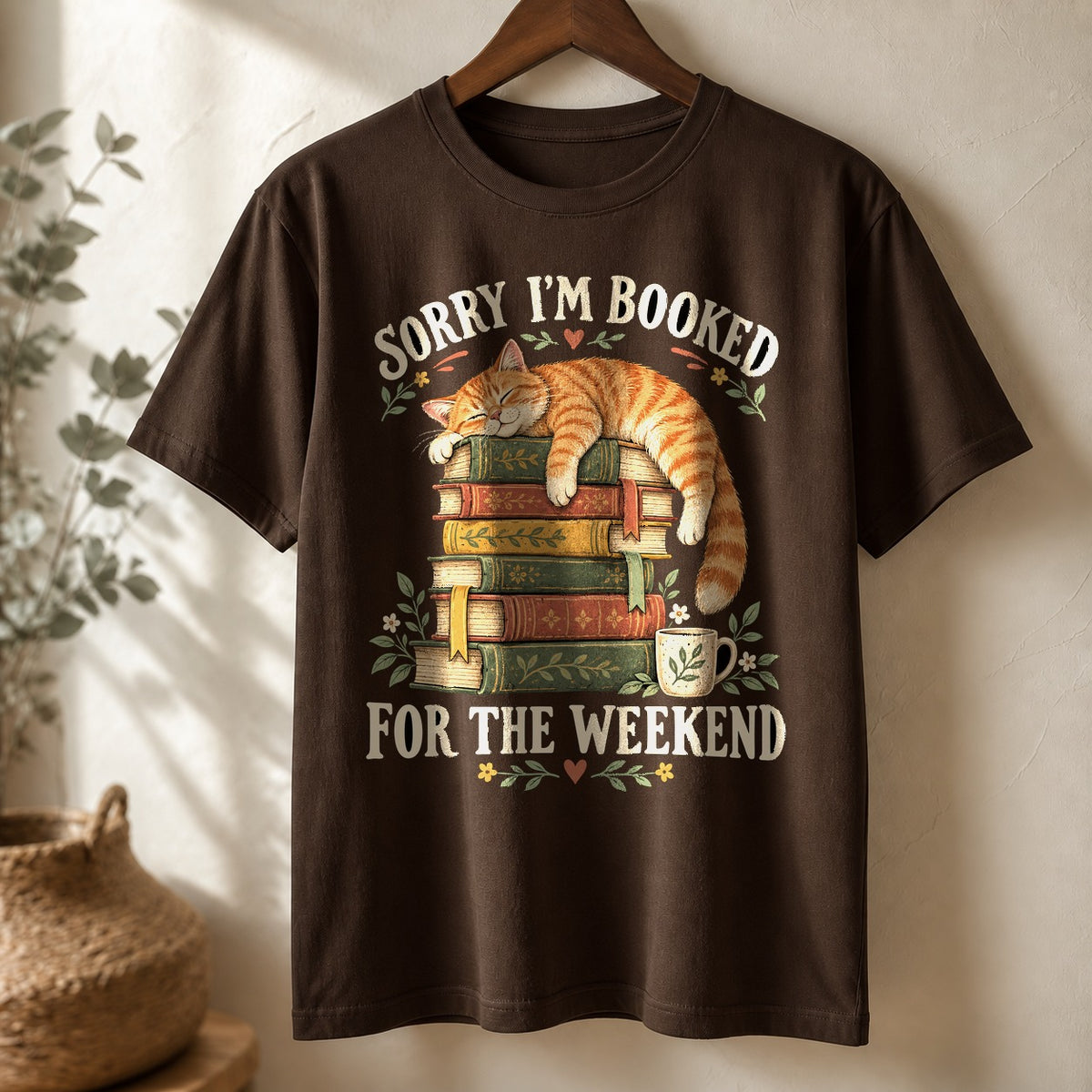 Fully Booked Sleeping Cat Comfort Colors T-Shirt