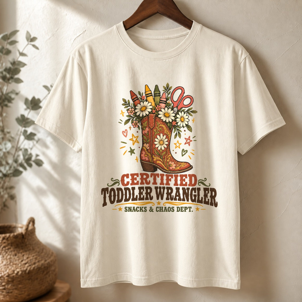 Toddler Wrangler Comfort Colors T-Shirt, Western Teacher Tee