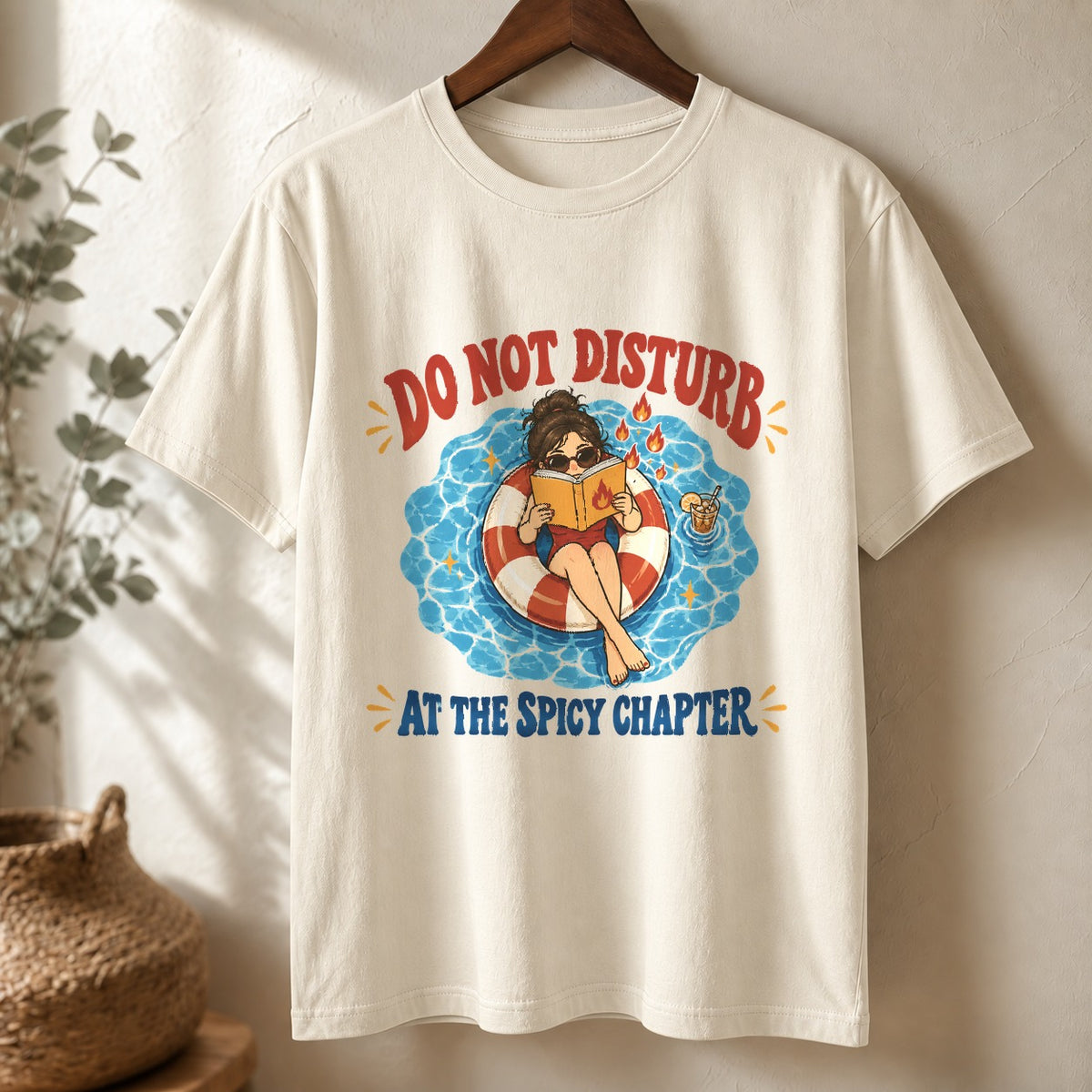 Comfort Colors Spicy Chapter T-Shirt, Book Lover Poolside Graphic