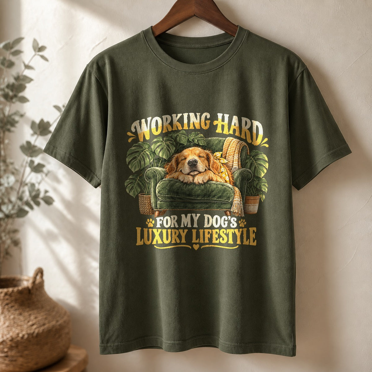 Comfort Colors Graphic T-Shirt, Dog Luxury Lifestyle Pet Lover Tee