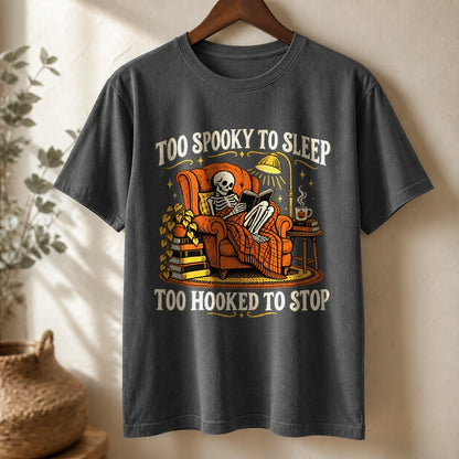 Comfort Colors Skeleton Reader T-Shirt, Spooky Fall Book Club Tee