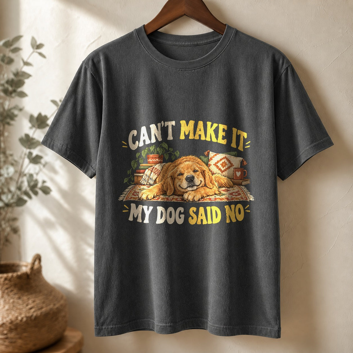 Dog Said No Comfort Colors T-Shirt, Golden Retriever Graphic Tee