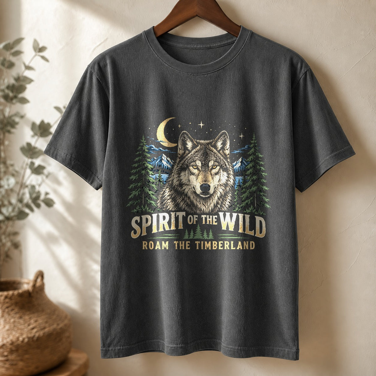 Comfort Colors Spirit of the Timberland Wolf Graphic T-Shirt