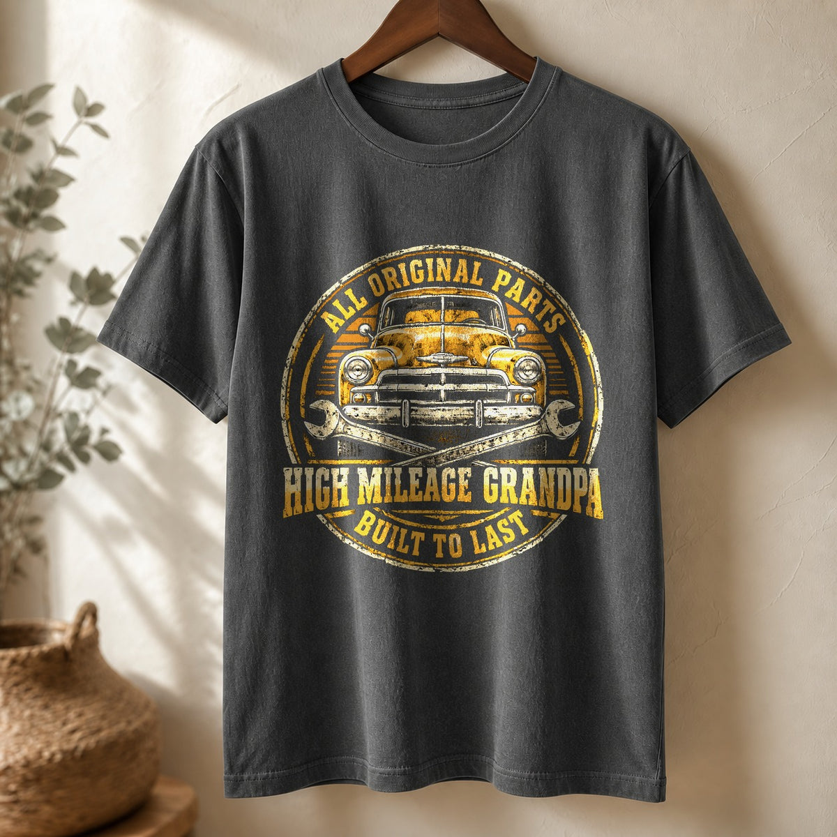 High Mileage Grandpa Comfort Colors T-Shirt, Classic Truck Tee