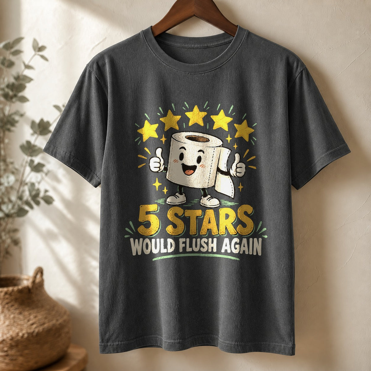 Five Star Review Comfort Colors T-Shirt in Pepper