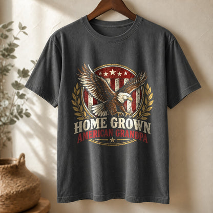Comfort Colors Home Grown American Grandpa Badge T-Shirt