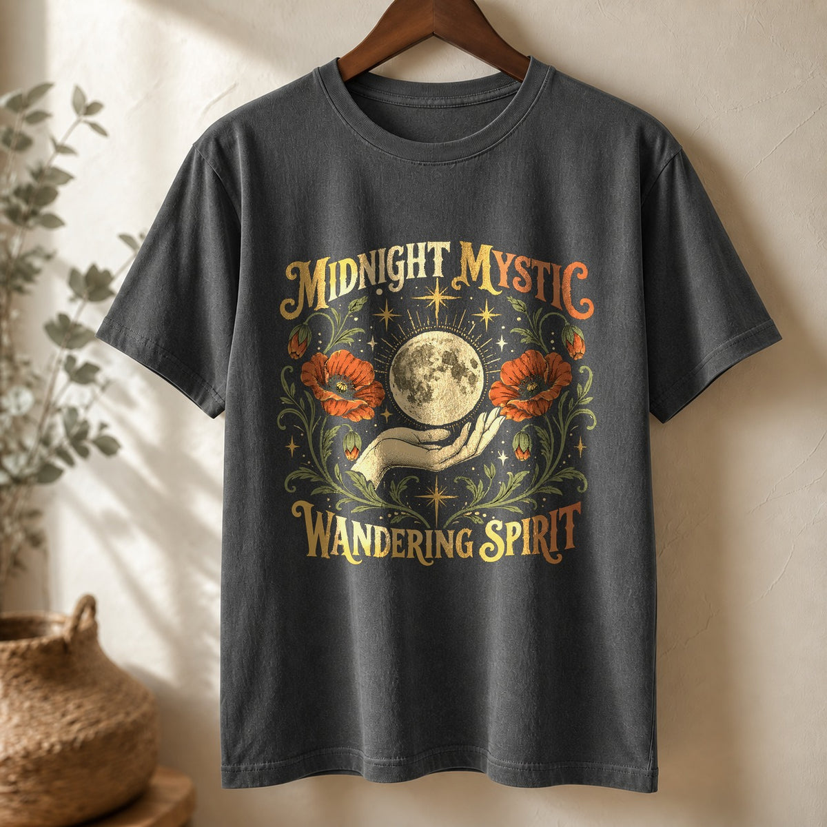 Midnight Mystic Botanicals Comfort Colors T-Shirt, Pepper