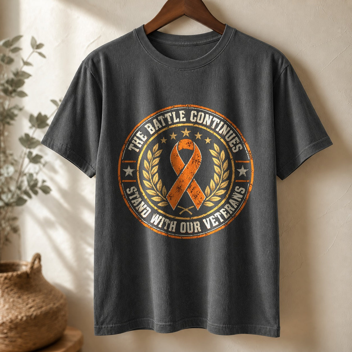 Orange Ribbon Veteran Solidarity Comfort Colors T-Shirt