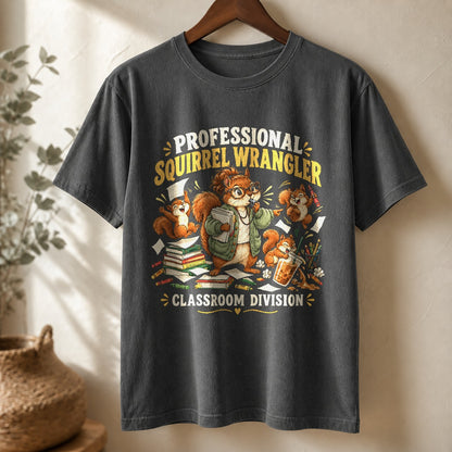 Squirrel Wrangler Teacher Comfort Colors Graphic T-Shirt