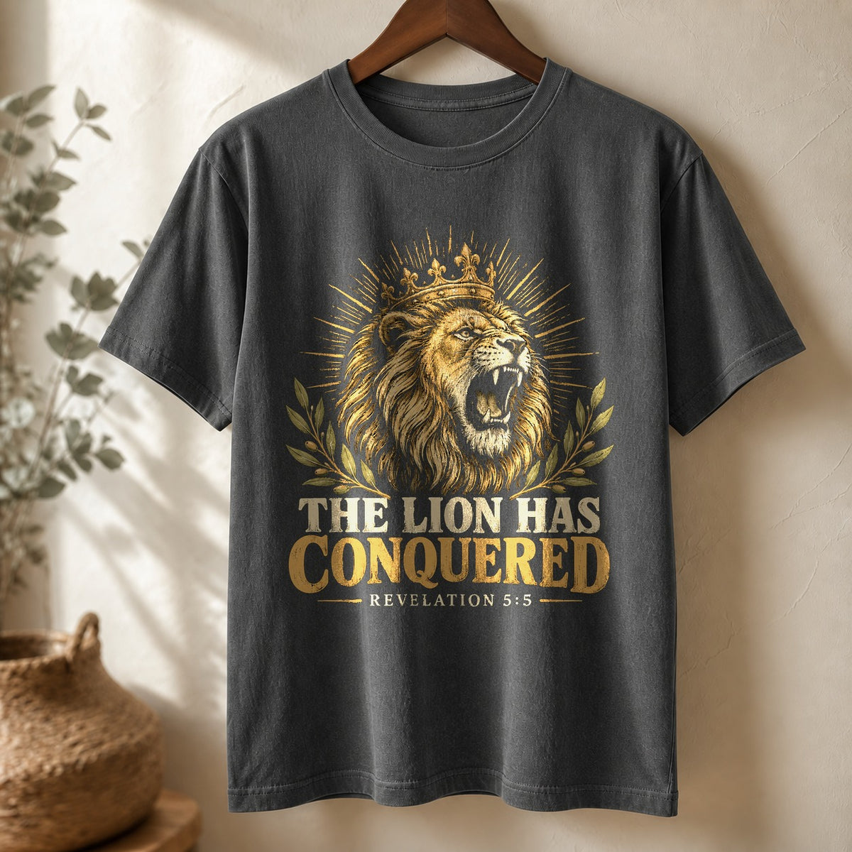 Lion of Judah Comfort Colors T-Shirt, Christian Faith Streetwear