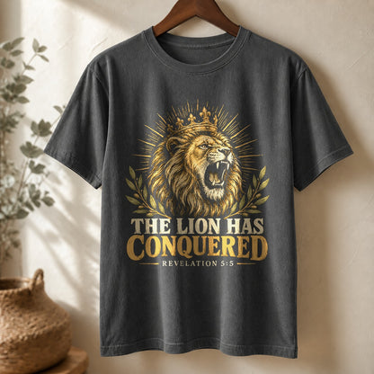 Lion of Judah Comfort Colors T-Shirt, Christian Faith Streetwear