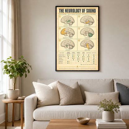 Neurology of Sound Reference Chart Unframed Poster