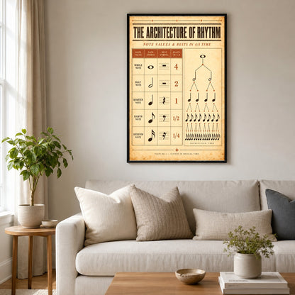 Architecture of Rhythm Reference Chart Music Poster