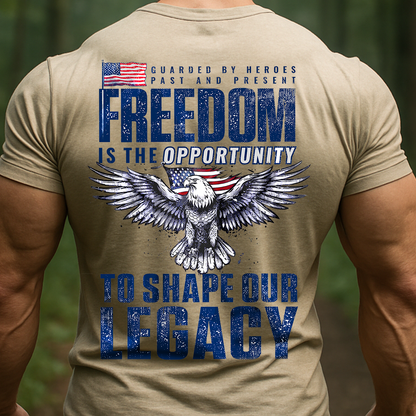 USA Veteran Tribute Unisex Shirt - Freedom Guarded by Heroes Military Patriot
