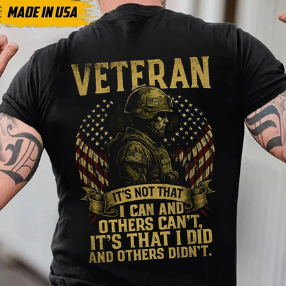 Veteran T-Shirt – Proud Military Service – Bold Patriotic American Flag Design – Honor the Heroes