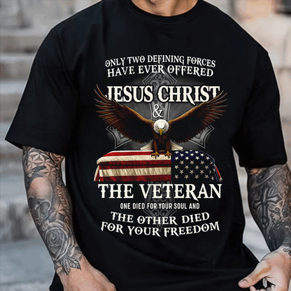 Veteran & Jesus Christ T-Shirt ,Sacrifice for Your Soul & Freedom, US Veteran Shirt