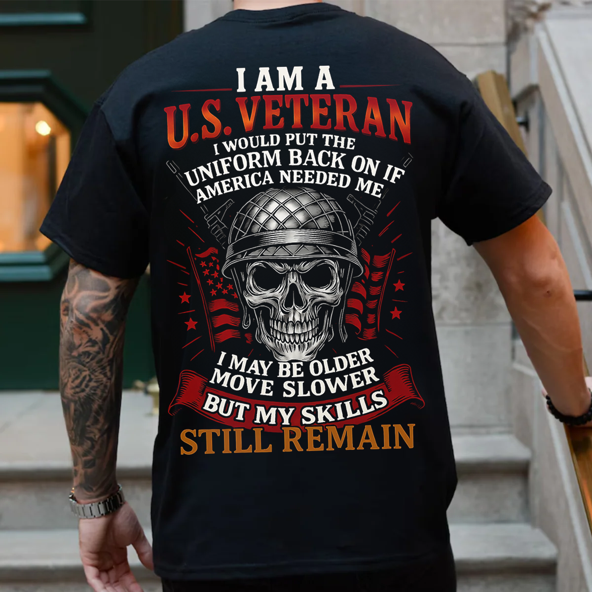 U.S. Veteran Skills that Never Fade Veteran Shirt, Military Quote Tee, Patriotic Gift for American Soldier