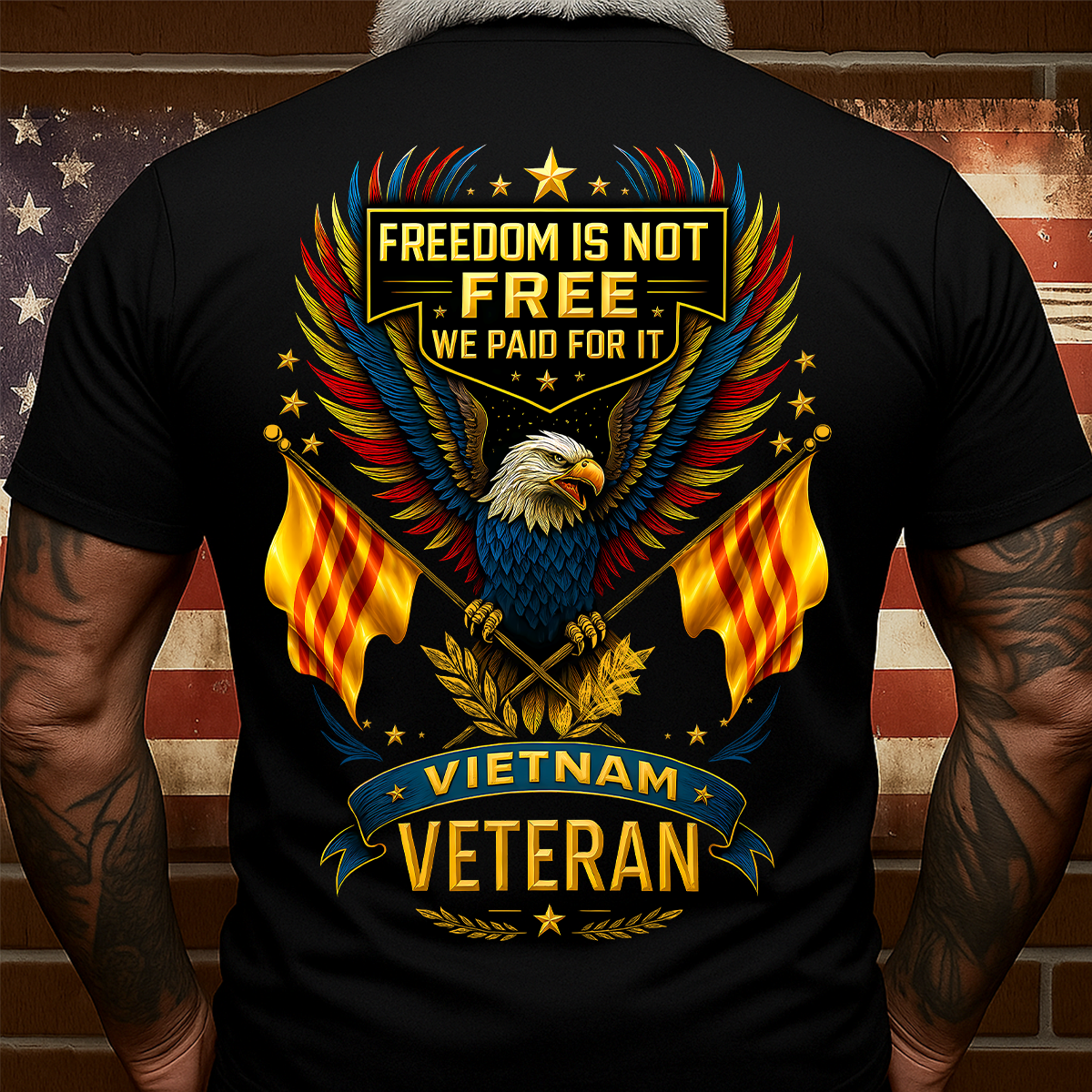 Freedom Is Not Free We Paid For It – Vietnam Veteran T-Shirt Patriotic US Military Shirt