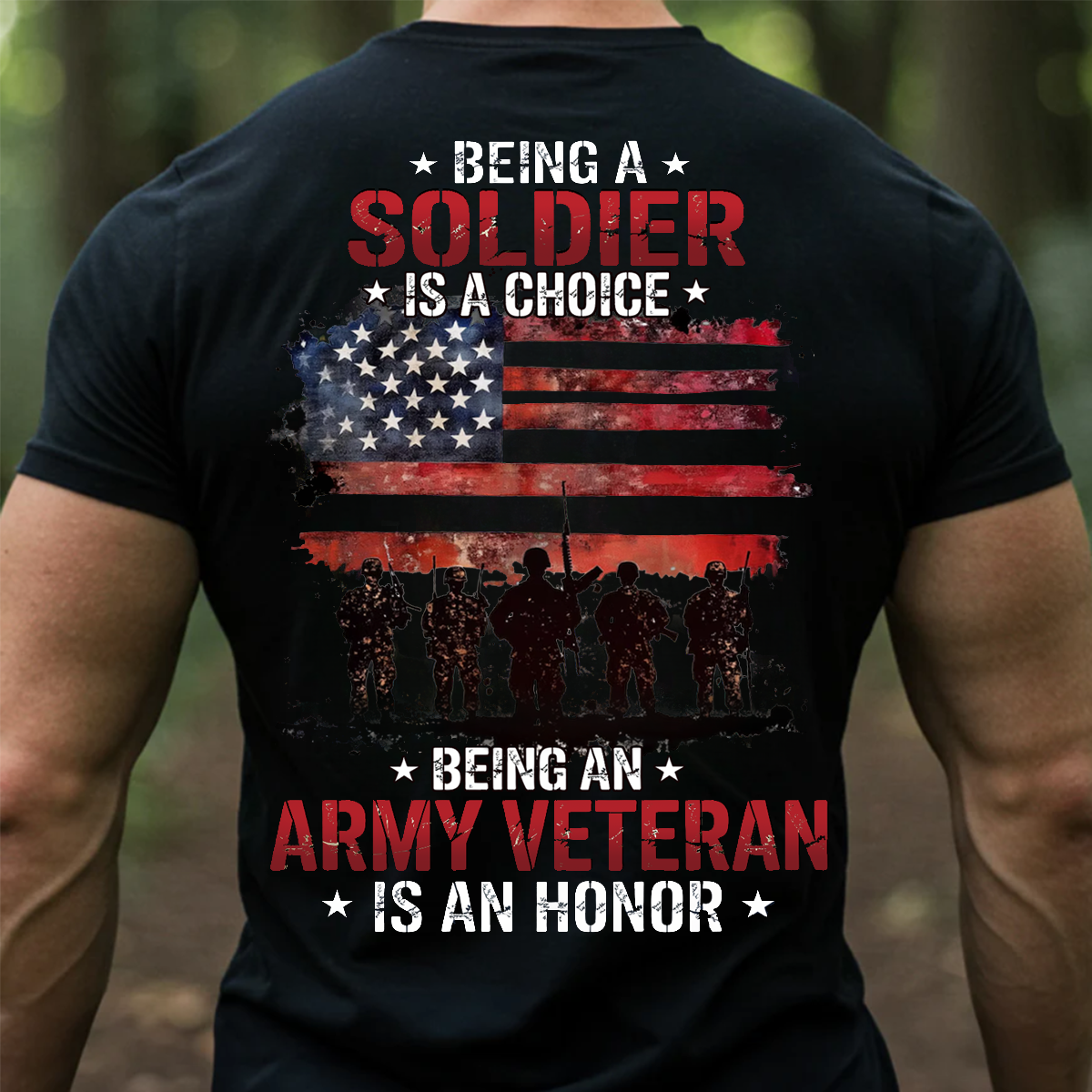 Being An Army Veteran Is An Honor Unisex T-shirt, Vintage Veteran Tee Gift Ideas